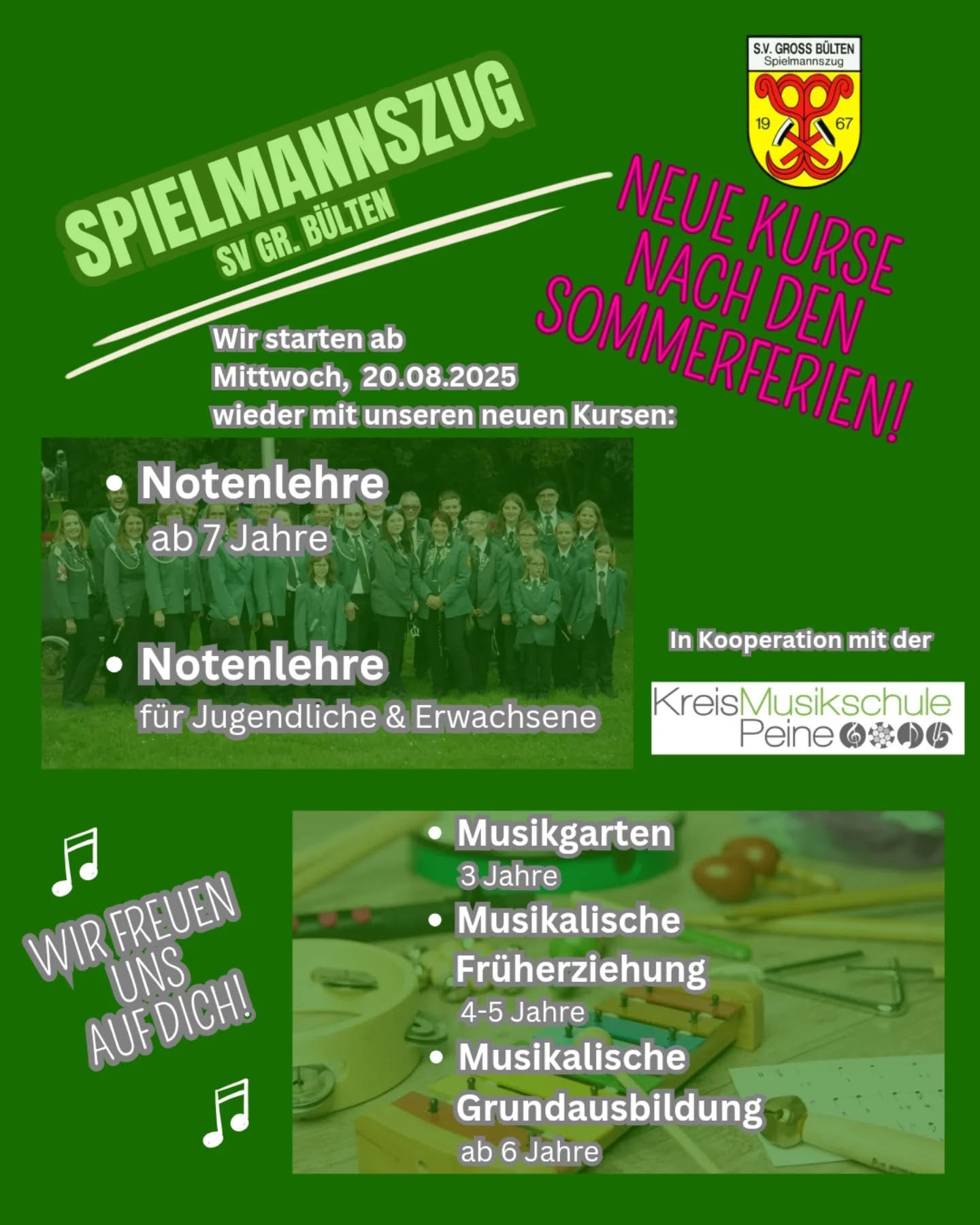 SZ Neue Kurse ab Sommer 2025 SM-Plakat